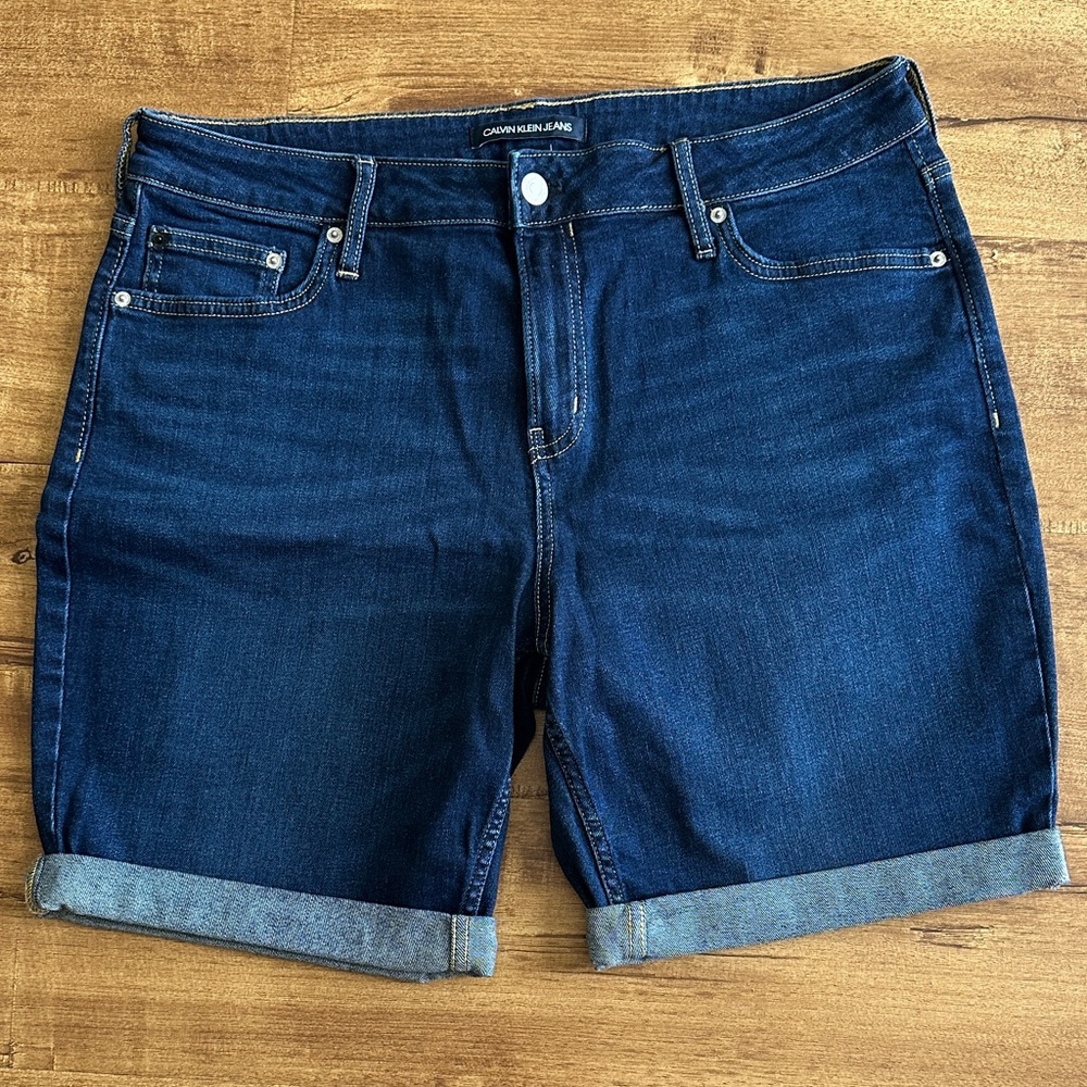 Calvin Klein Women’s Dark Blue Denim Shorts